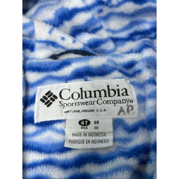 Columbia Toddler Child's Tectonite Suit Fleece Lined Hood Sz 4T Blue - Picture 3 of 13